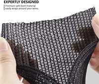 Tubo protector de cables de malla trenzada de PET autoenrollable para protección de arneses de cableado