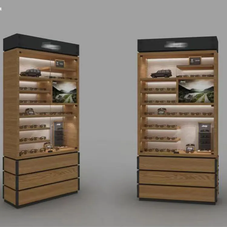 Fashion Zonnebril Vloer Display Stand met Slot Brillen Vitrine, Optische Winkel Interieur