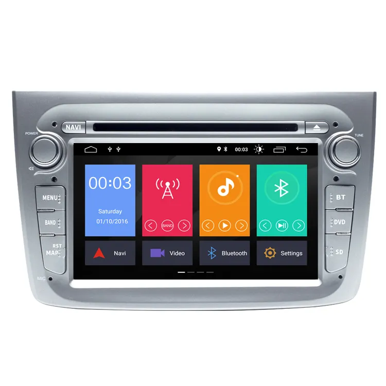 Radio Otomatis 1 Din Android 10, untuk Alfa Romeo Mito 2008- Quad Core RAM, Multimedia Mobil Video DVD Player GPS USB FM