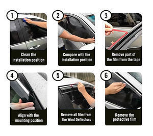 Para VW <span class=keywords><strong>Taigo</strong></span> <span class=keywords><strong>2022</strong></span> Deflector de inyección PC accesorios de coche en visera de ventana de canal - Product Image 4