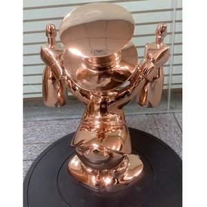 卸売カスタムダック彫刻電気メッキファイバーグラスダック彫刻 - Product Image 4