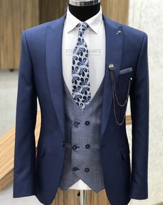 Costume d'affaires sur mesure pour homme Steve & James, en laine/soie, anti-plis, double boutonnage, braguette zippée, col cranté, fourniture ODM - Product Image 4