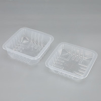 Jetable PP thermoscellage carte vide formant plateau à viande en plastique fruits viande plateaux alimentaires à emporter récipient alimentaire