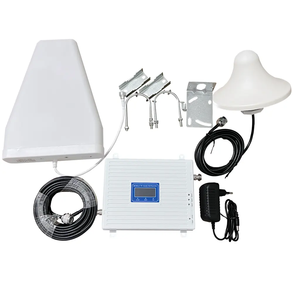 2 3 4G 900 1800 2100Mhz Tri Band Factory Most Affordable Mobile Phone Signal Network Repeater / Booster / Signal Amplifier