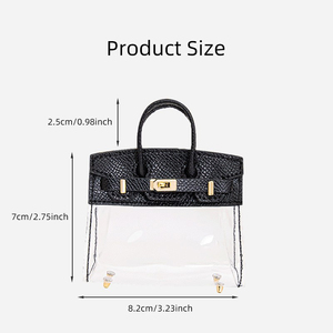 Étui pour clé de voiture pour fille, mini <span class=keywords><strong>sac</strong></span> platine, accessoire exquis, <span class=keywords><strong>petit</strong></span> <span class=keywords><strong>sac</strong></span> haut de gamme, étui pour écouteurs, porte-enveloppe rouge - Product Image 2