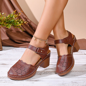 Sandalias de Plataforma con Tacón Cuadrado y Cierre de Hebilla para Mujer, Estilo Pescador, Verano 2026, Nueva Colección, Moda Sexy, Parte Superior de PU, Suela de Goma - Product Image 4