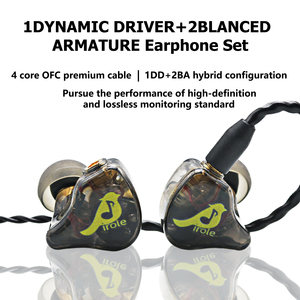Auriculares Intrauditivos HiFi IEM con Controladores Híbridos 1DD+2BA, Conectores Reemplazables de <span class=keywords><strong>3</strong></span>.5mm, Cable de Cobre Libre de Oxígeno con <span class=keywords><strong>3</strong></span> Pares de Tapones para los Oídos - Product Image 2