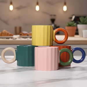 Mug en céramique de porcelaine personnalisable, moderne, écologique, à motif de dessin animé - Cadeau d'entreprise, utilisation au bureau, réutilisable, sans danger pour les aliments, passe au lave-vaisselle et au micro-ondes - Product Image 2