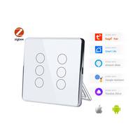 Interrupteur mural sans fil intelligent avec télécommande pour maison connectée, avec variateur et commande de rideaux