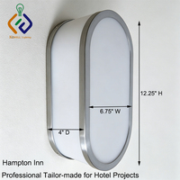 Lampes murales en acrylique Hampton Inn Confident Casual pour espaces publics, luminaires d'intérieur, appliques LED pour couloirs d'hôtel, design de lampe murale