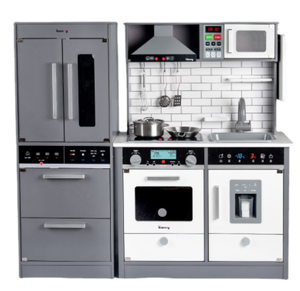 Juego de cocina de combinación de sonido y luz de madera, juguete de juego de simulación para niños, comida y cocina, juego de simulación - Product Image 3