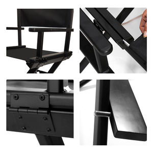 Mobilier de luxe portable, réglable sur mesure, chaise pliante de directeur de camp en bois massif - Product Image 4