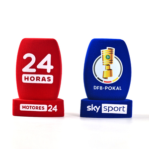 Filtro Pop Micrófono Esponja Cubierta de impresión Marca personalizada Mic Parabrisas Logo Espuma Parabrisas Entrevista para <span class=keywords><strong>RODE</strong></span> Wireless <span class=keywords><strong>GO</strong></span> <span class=keywords><strong>II</strong></span> - Product Image 1
