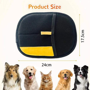 ถุงมือกำจัดขนสัตว์เลี้ยง เหมาะสำหรับแมวและสุนัข เครื่องมือกำจัดขนสัตว์เลี้ยงแบบคงที่ที่ได้รับการปรับปรุงแล้ว สามา<span class=keywords><strong>รถ</strong></span>นำกลับมาใช้และทำความสะอาดได้ - Product Image 3