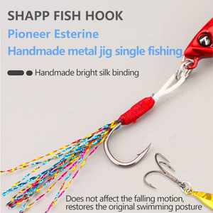 10g 15g 20g 25g 30g 40g Vente chaude Prix bas Jigging métallique en plomb pour la pêche en mer avec hameçons assistés - Product Image 5