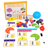 Retour à l'école : Ensemble de disques de fractions Montessori pour la 3ème année, matériel mathématique, jouet éducatif pour le développement de la pensée logique, en papier, pour les 5-7 ans