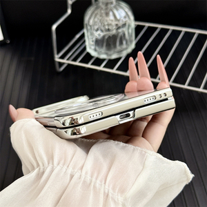 เคส iPhone Ultra หรูหรา โปร่งใส พร้อมแม่เหล็กและขาตั้ง เคสสำหรับ iPhone 18 Fold  แบบเคลือบเงา  ฝาหลังใส - Product Image 6