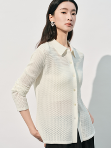 <span class=keywords><strong>Cardigan</strong></span> Primaverile Casual da Donna in <span class=keywords><strong>Cotone</strong></span> <span class=keywords><strong>Bianco</strong></span> Puro, Sottile ed Elegante, a Maniche Lunghe e Traspirante - Product Image 6