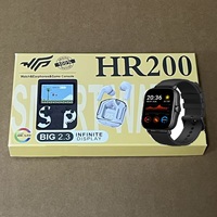 Nuevo Reloj Inteligente HR200 ULTRA3 + Consola de Juegos + Auriculares + Juego de 4 Correas, Reloj Deportivo con Monitor de Ritmo Cardíaco