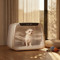 Boîte de séchage pour animaux de compagnie ultra-silencieuse, luxueuse et écologique, 52dBA, avec surveillance de la température en temps réel, pour utilisation dans la salle de bain