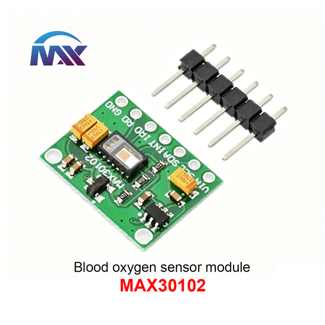 MAX30100 MAX30102 Heart Rate & Blood Oxygen Sensor Module Development Board with I2C Communication for Health Detection