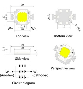 COB <span class=keywords><strong>10W</strong></span> trắng 6500K dẫn mô-đun cho ánh sáng đầu/R1C màu trắng công suất cao <span class=keywords><strong>10W</strong></span> COB dẫn chip - Product Image 3