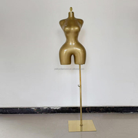 Mannequin de présentation de corps supérieur, modèle féminin, taille plus, en cuir mat doré, avec des hanches larges, style brésilien, Guangzhou HOT