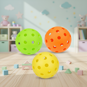 ลูกพิคเคิลบอลมาตรฐาน USAPA รุ่น W-023 ขนาด 40/26 รู เส้นผ่านศูนย์กลาง 74 มม. ผลิตจาก TPE ฉีดขึ้นรูป ยืดหยุ่นสูง สำหรับฝึกซ้อมและแข่งขัน ผลิตจาก PE แบบหมุนขึ้นรูป - Product Image 5