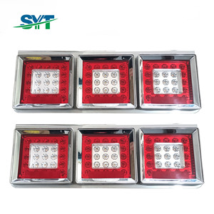 Feux arrière à LED chromés et peints, adaptés aux remorques de camions japonais de la série 120 de 1962 à 1968. - Product Image 2