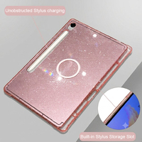 Étui pour Samsung Galaxy Tab A9 X110 8,7 pouces 2023, étui pour tablette brillant pour Galaxy Tab A11 2025 X133 avec anneau magnétique