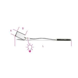 BETA - 017150115 Espejo de inspección flexible rectangular con luz-ESPEJOS TELESCÓPICOS EAN 8014230466514 - Product Image 1