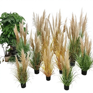 Roseaux artificiels en gros, <span class=keywords><strong>d</strong></span>écorations <span class=keywords><strong>d</strong></span>'herbe paysagère, <span class=keywords><strong>d</strong></span>écorations de sol intérieures, aménagement paysager extérieur <span class=keywords><strong>d</strong></span>'<span class=keywords><strong>automne</strong></span>, plantes pour photographie de mariage - Product Image 1