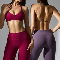 SHELL Novedades: Sujetador deportivo transpirable con cuello en U, espalda hermosa, almohadillas extraíbles y absorción del sudor para gimnasio y yoga.