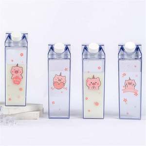 Bouteille en plastique carrée de style sportif sur mesure - Anti-fuite - Lavable au lave-vaisselle - Utilisation directe - Pour les fêtes - Plusieurs tailles et couleurs - Unisexe - Product Image 2