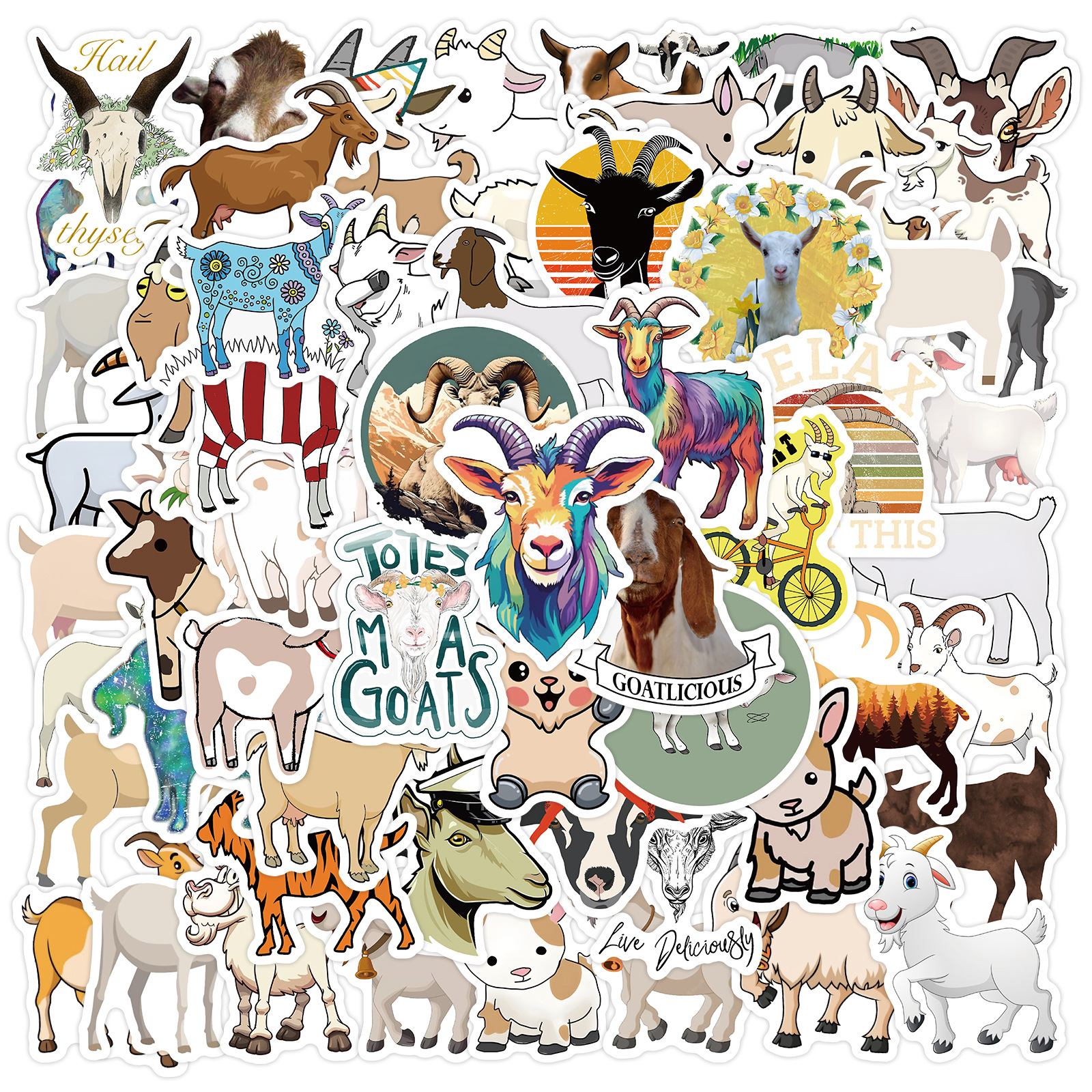 Goat graffiti sticker