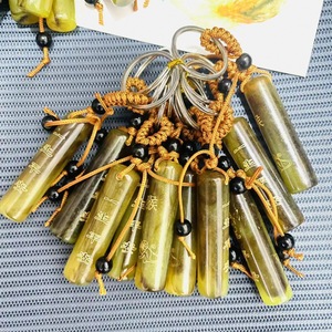 Porte-clés pendentif zodiacal cylindrique en corne de bœuf, acier inoxydable, gravure imprimée, bijoux à 1 yuan, vente en gros à 2 yuans - Product Image 5