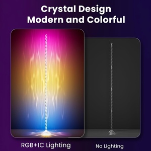 Crystal Floor Lamp <b>Magic</b> Color Smart APP&<b>Remote</b> Control RGB LED 200 Lumens Lighting for Garden Atmosphere Decoration - Product Image 2