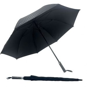 Parapluie de golf personnalisé avec logo, design moderne, ouverture entièrement automatique, tissu pongé enduit PU, idéal pour les voyages - Product Image 2