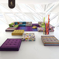 Canapé Modulaire Coloré et Moderne Personnalisable Design Unique Européen Chesterfield Convertible Sectionnel pour Salon Ensemble Canapé Mahjong