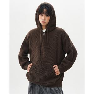 Suéter de punto con media cremallera para hombre, talla grande, estilo americano casual, textura 3D engrosada, suéter holgado y cálido para otoño e invierno, 100% - Product Image 1