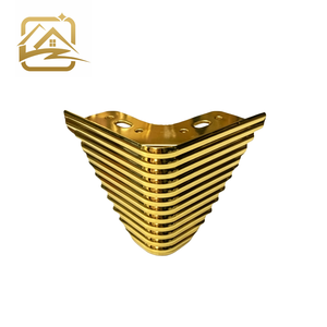Wholesale Furniture <b>Leg</b> Factory Suppliers Luxury 15cm Golden Golden Decorative Metal Triangle <b>Sofa</b> <b>Leg</b> For Hotel Cabinet Bed - Product Image 1
