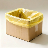 Grand sac en plastique PE transparent épais et robuste avec soufflet latéral, extensible, grande taille, pour l'emballage de matières premières en production en vrac