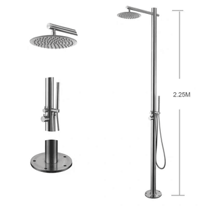 Douche extérieure en acier inoxydable SUS 304 pour jardin et piscine, modèle HC-OF4785, vente chaude - Product Image 4