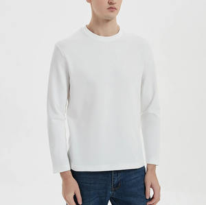 Camiseta Lisa Unisex de gran tamaño de alta calidad, camisetas personalizadas al por mayor, camisetas de manga larga para hombre de talla grande en blanco de algodón 100% - Product Image 6