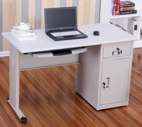 Meubles de bureau en acier, table individuelle en acier, bureau d'ordinateur pour le personnel avec tiroir