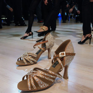 Chaussures de <span class=keywords><strong>danse</strong></span> latine à talons hauts Diamond Lady New Salsa Rumba America Dance Shoes - Product Image 1