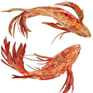 Lustre en forme de poisson de style chinois, LED rond à tête unique pour l'éclairage des restaurants, des hôtels et des halls d'entrée - Product Image 5