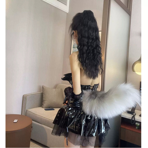 Queue de renard en fausse <span class=keywords><strong>fourrure</strong></span> avec sangle de taille, queue d'animal réaliste en peluche pour costume, idéale pour les fêtes, le cosplay, les spectacles, fournitures en gros - Product Image 1