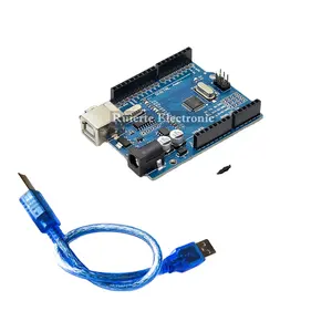 Placa para desenvolvimento uno r3, de alta qualidade, placa azul para microcontrolador