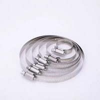 Colliers de serrage réglables en acier inoxydable à motif gaufré, galvanisés, en pouces, pour un fixation sécurisée et antidérapante des tuyaux